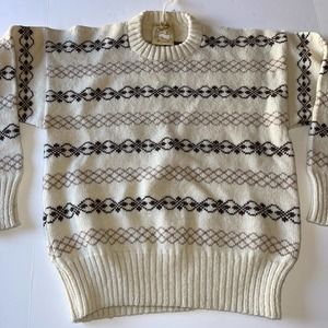 Perendale Chaleur Sweater Wool Adult Sz S / M? Cream Jumper Rare New Zealand